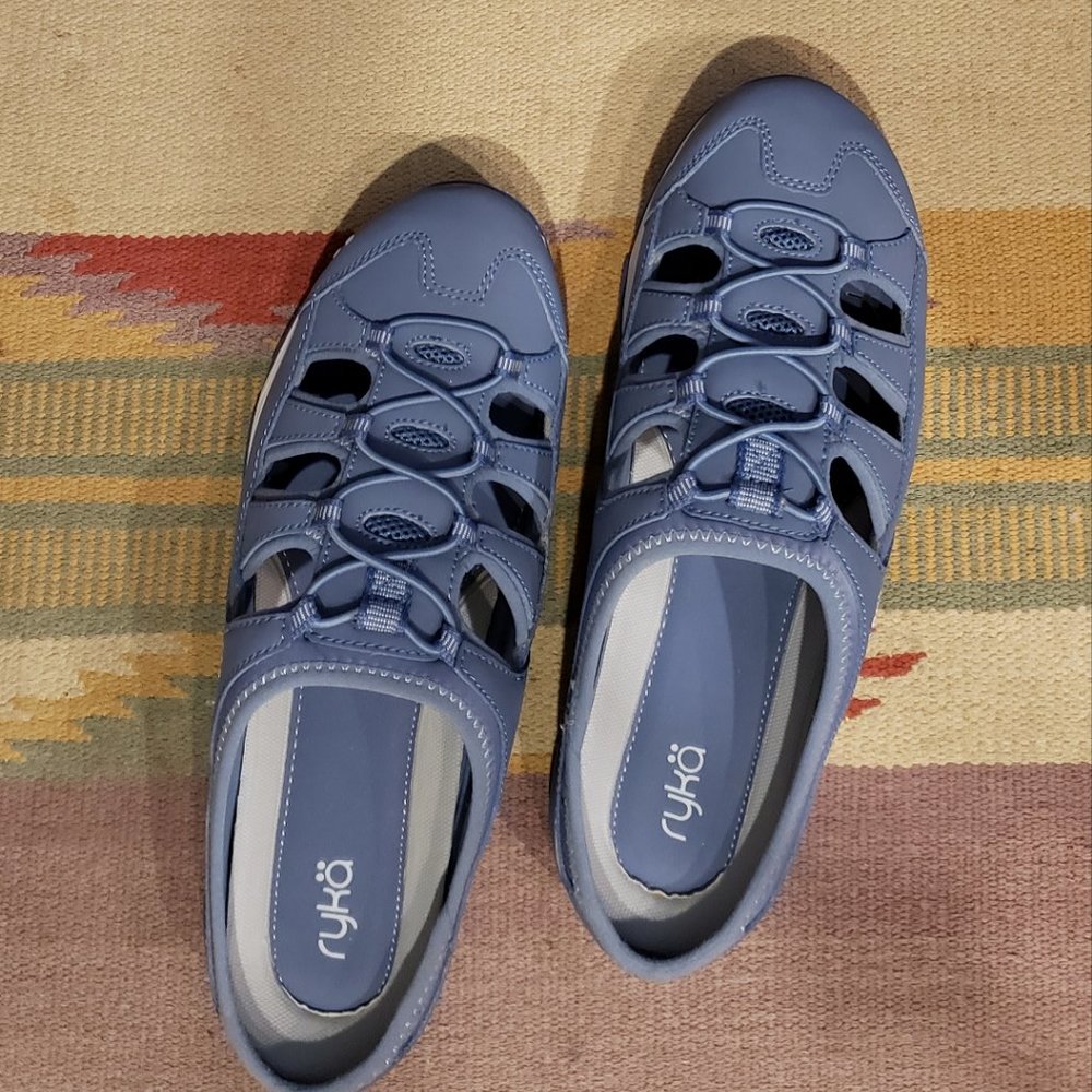 RYKA Tensile Women's Light Blue Leather Slip-On Mule 11M - Picture 3 of 9